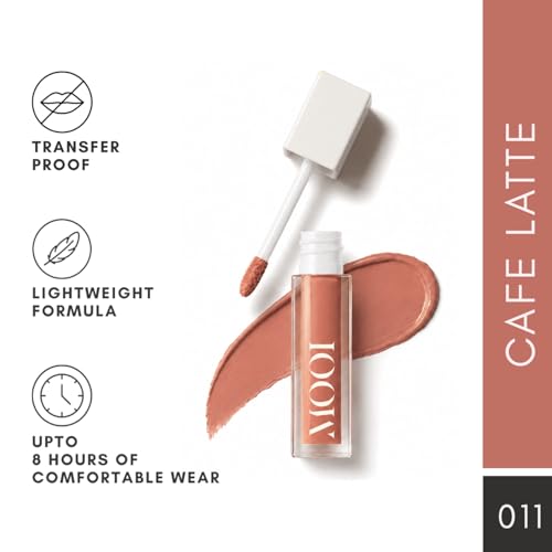 Image of Liquid Matte Lipstick - Cafe Latte, Neutral Light Brown Nude | Food-Proof, Transfer-Proof, Lightweight | Lasts Up to 8 Hours | 5 ml