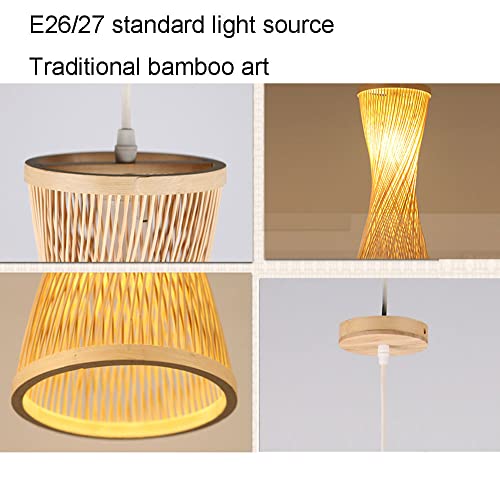 Lámpara colgante de techo de madera natural con una sola luz para isla de cocina 7