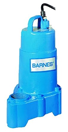 Amazon.com: Barnes Bomba de efluente sumergible modelo EP52X 119330, 1/2  CV, 240V, 1 fase, 1-1/2\