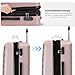 BEIBYE Zwillingsrollen 2066 Hartschale Trolley Koffer Reisekoffer Gepäck M-L-XL-Set (Rosa Gold, Set)