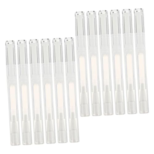 LOLIPPYY 15 piezas Plumas Transparentes Vacías para Aceite de Uñas con Pincel Aplicador Contenedores Cosméticos Rellenable para Uñas y Cutículas Fácil de Usar y Transportar