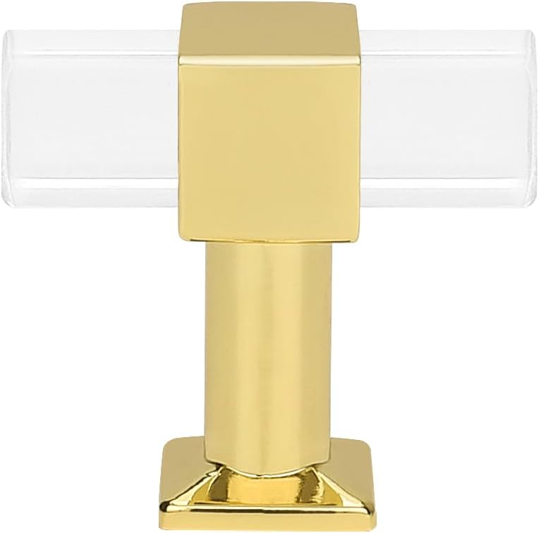 Mengico 30 Pack Black Matte Cabinet Pulls - 3 Inch Acrylic T Bar Handles, Modern Kitchen Hardware