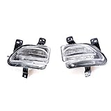 HEQIANG One Pair Clear Lens Switchback LED Daytime Running Lights Assy for 2015 2016 2017 2018 Jeep Renegade High Brightness LED White DRL & Amber Turn Signal Lamps