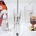 Hydrometer Alcohol Meter Test Kit Hydrometer Alcohol 0-200 Proof, Hydrometer Alcohol with Glass Cylinder, Brush and Dust Cloth, Distilling Moonshine Alcoholmeter for Proofing Distilled (White)