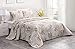 Chezmoi Collection Rosy 3-Piece King Size Printed Patchwork Cotton Quilt Set - Pink Flower Floral Striped Polka Dots - Stone Washed Lightweight Bedspread, King Size