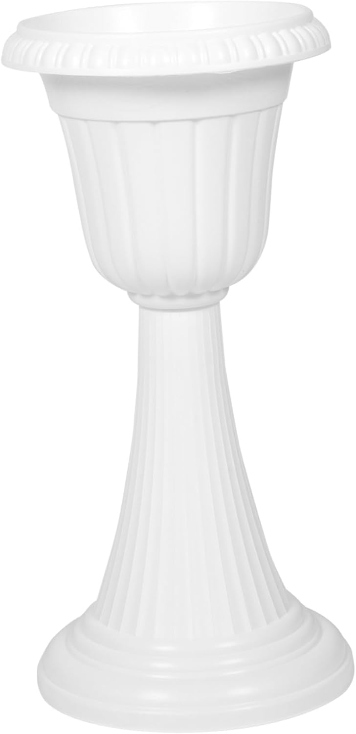 Happyyami Wedding Roman Column Planter Vintage Plastic Flower Pot for Indoor Plants Elegant Porch Decor for Garden Pathway and Entrance Lightweight and Durable Design