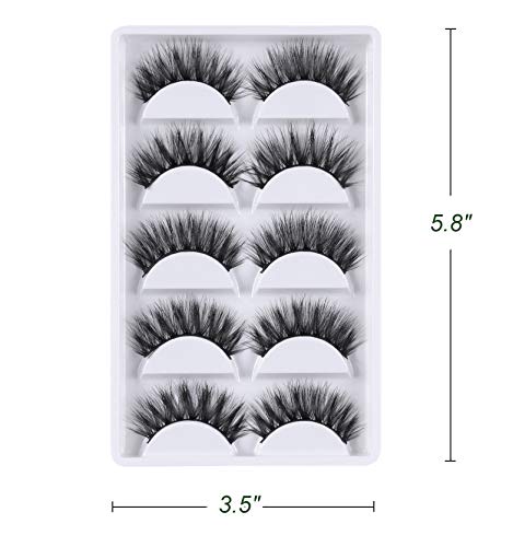 Evermarket F866 3D False Eyelashes, 3D Faux Mink Fake Eyelashes Handmade Dramatic Thick Crossed Cluster False Eyelashes Black Nature Fluffy Long Soft Reusable,Style 1  thumb #7