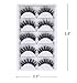 3D False Eyelashes, 3D Faux Mink Fake Eyelashes Handmade Dramatic Thick Crossed Cluster False Eyelashes Black Nature Fluffy Long Soft Reusable,Style 1 (5 Pairs)