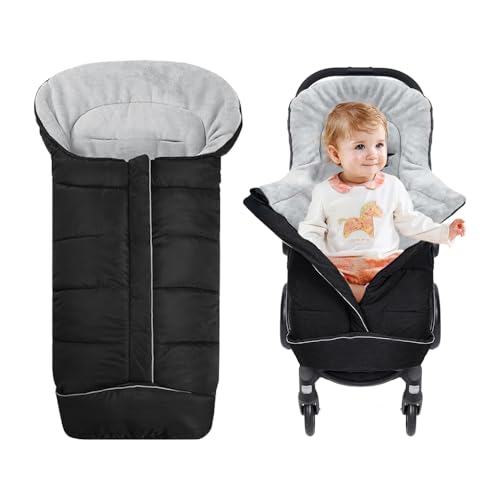 KUWUNG Coprigambe Passeggino Universale,Sacco Passeggino Invernale con Cerniera e Coulisse Regolabile, Sacco Passeggino Universale,Sacco Invernale Passeggino per Tutti Passeggini