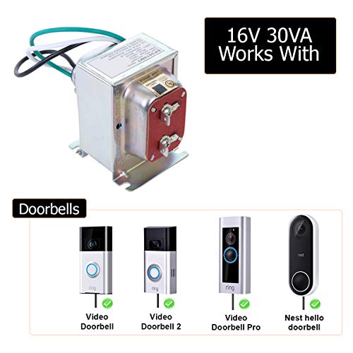 Endurance Pro 16V 30Va Doorbell Transformer Compatible With Ring Video Doorbell Pro Hardwired Door Chime, Nest Hello Video Doorbell #TOP1