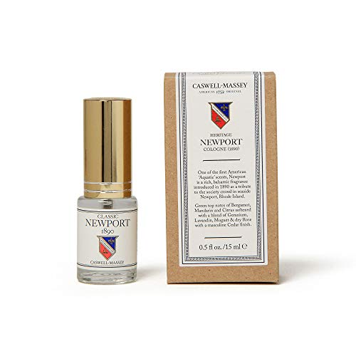 Caswell-Massey Classic Newport Cologne Spray - Fresh Seaside Fragrance For Men With Lavandin, Sandalwood, Cedar, and Citrus Scent - Travel Size, 15 ml