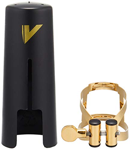 Vandoren Lc57Dp M/O Ligature And Plastic Cap For Alto Saxophone; Gilded Finish #TOP1