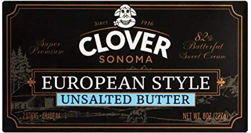 Clover Sonoma, European Style Unsalted Butter, 0.5 Lb