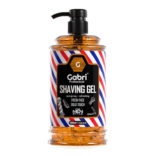 Gabri Rasiergel Shaving Gel | Legendärer Frische-Effekt und Perfektes Rasiergel für Ein Frisches Gesicht | Sticht Hervor Mit Einem Einzigartigen Duft (Golden Touch, 1000 ml (1er Pack))