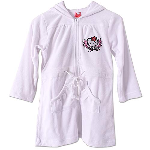 TE-Trend Hello Kitty 128/134 - Albornoz para niña, con capucha, color blanco