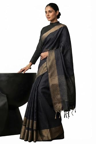 Silk Zone gold bhagalpuri silk saree in organza silk – image 5