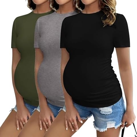 Ekouaer Maternity T-Shirts 3 Pack Cover