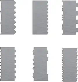 Kit Espátulas De Bolo 6 Uni 12 Modelos Diferentes Em Inox