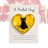 Erinnerung an die Katze, Erinnerung in Herzform, Mini Katzen mit Karte, engagierte Tierliebhaber Sammlung Ermutigung für Bücherregal Nachttisch Urlaub Weihnachten