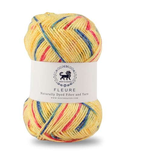 Image of Nestnhaven Acrowools Fleure Hand Knitting and Crochet Yarn. Pack of 1 Ball - 100gms. Shade no - NNHF (Multicolor23) | (400 Gm)