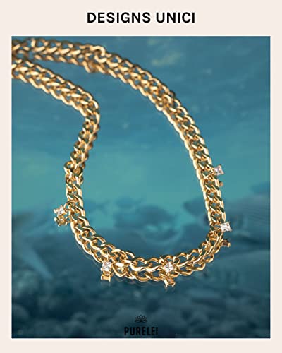 PURELEI Collana Powder e Argento, colore: Oro rosa...