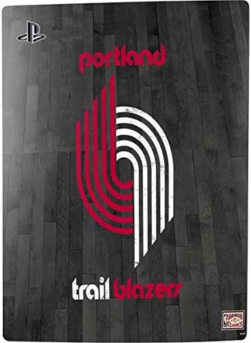 Skinit Decal Gaming Skin Compatible with PS5 Digital Edition Bundle - Officially Licensed NBA Portland Trail Blazers Hardwood Classics Design