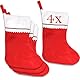 Jonami Weihnachtsstrumpf, Nikolausstiefel, Nikolausstrumpf, Weihnachtssocken, Nikolaussocken, Nikolaus Socke Strumpf zum Aufhängen und Befüllen an Weihnachten - 4 Stück