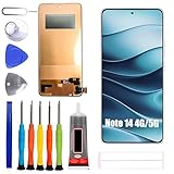 ERYNK TFT Display [No Fingerprint Function] Compatible with Xiaomi Redmi Note 14 4G/5G [6.67 inch] 24117RN76G, 24117RN76O, 24117RN76E Screen Touch Digitizer Assembly LCD Display with Repair kit