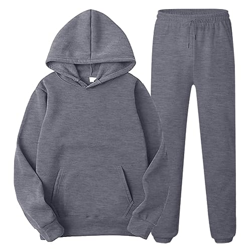 Survêtement homme polaire ensemble jogging 2 pièces sweat à capuche et pantalon de sport chaud