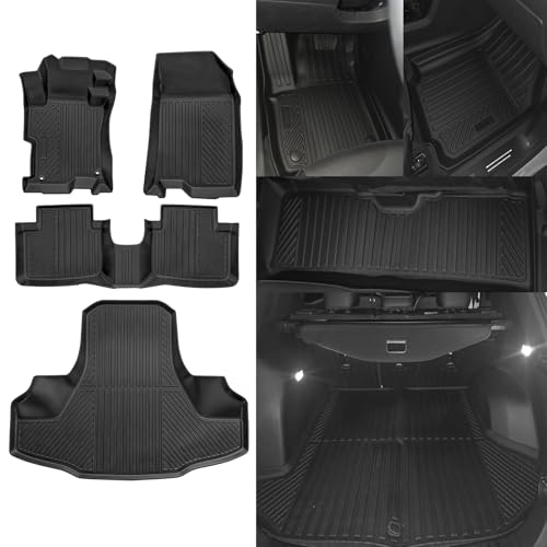 NQOQN Custom Fit Floor Mats for Honda Accord 2008-2012, All Weather TPE Floor Liners with Trunk Mat, Odorless Full Set Interior Accessories