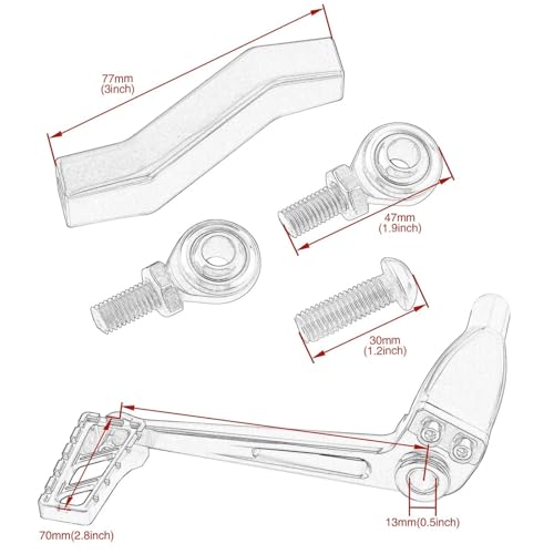 Kit repose-pieds et levier de frein pour réparer commandes Softail S