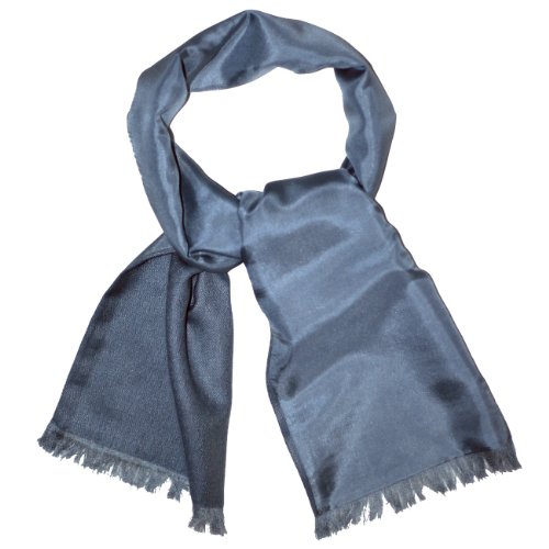 Sophisticated Silk Pashmina Neck Scarf with Silk Lining - Grey