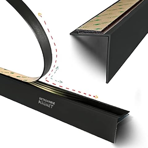 Sleepy Time Tracks-Made in The USA and are The Original Light Blocking Strips. Bottom Side Tracks for Blackout Shades & Blinds (This is a Single Track 60" Black Permanent) Cover