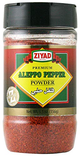 Ziyad Brand Premium Aleppo Pepper, No Additives, No Preservatives, Slow Building Heat and Rounded Out Flavor! 5.5 oz