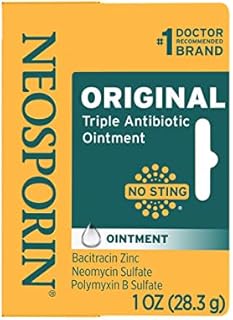 Neosporin Original First Aid Antibiotic Ointment with Bacitracin Zinc for Infection Protection, Wound Care Treatment & Scar Appearance Minimizer for Minor Cuts, Scrapes and Burns, 1 oz