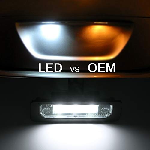 Gempro License Plate Light, 2Pcs Led License Plate Tag Lamp Assembly For Ford Mustang Focus Fusion Flex Taurus Lincoln Mercury Lincoln #TOP2