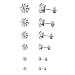 Produktbild LaDiva 6 Paar Edelstahl Ohrstecker Silber Set, Elegante Mode Glänzend Zirconia Stein Ohrringe(3mm-8mm), Anti-Allergie/Wasserdicht, Geeignet für jedes Alter