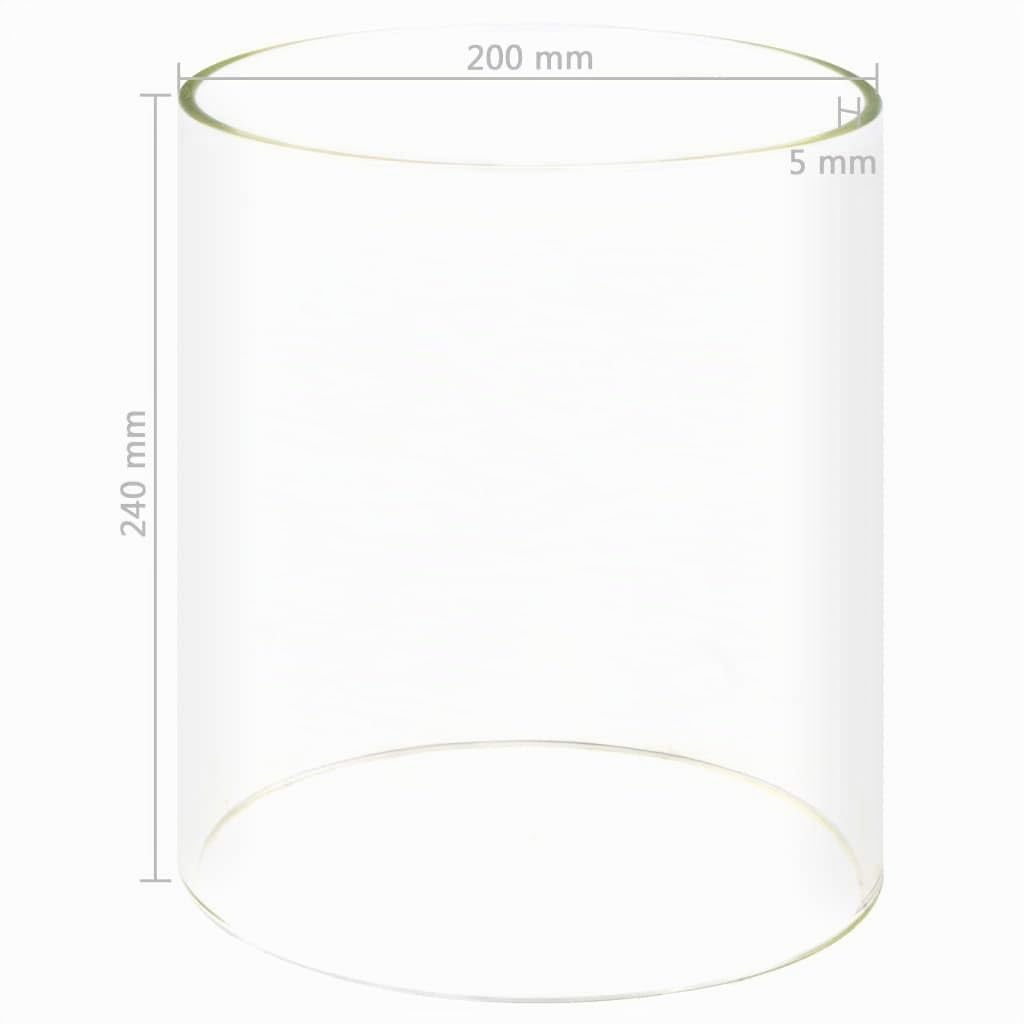 Festnight Glaszylinder für Würstchenwärmer Hot Dog Maker Ersatzglas Bockwurstwärmer Hitzebeständig 200x240 mm