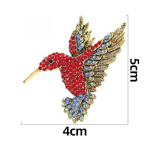 9/27 PCS Hummingbird Brooch Pin Set for Women Girl Men Elegant Silk Scarf Animal Bird Brooch Pin Collar Fashion Jewelry (9 colors)2