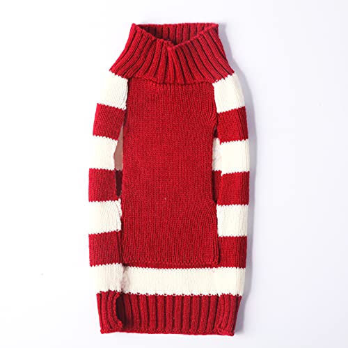 HRTTSY Weihnachten Hundepullover, Winter Warmer Hund Katze Pullover Kleidung Haustier Mantel Kostüm Welpenpullover Pullover Bekleidung für kleine mittelgroße Hunde Großer Hund Haustierpullover