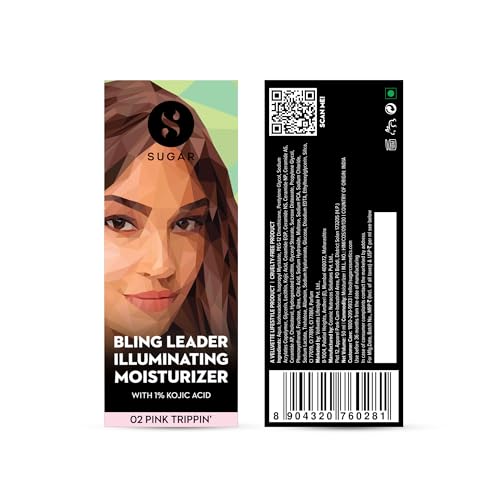 Image of SUGAR Cosmetics Bling Leader Illuminating Moisturizer with 1% Kojic Acid | Strobe Cream | 2-in-1 Moisturizer + Highlighter | 50ml - 02 Pink Trippin