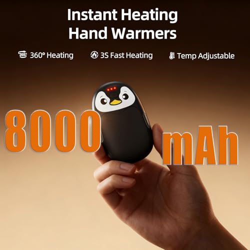 FANDLISS Hand Warmers Rechargeable, Upgraded 8000mAh Long-Lasting, 2-Pack - image 2