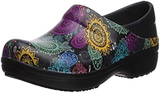 CROC Women's Neria Pro II Clog | Slip-Resistant Work and Nursing Shoe, Black/Multi