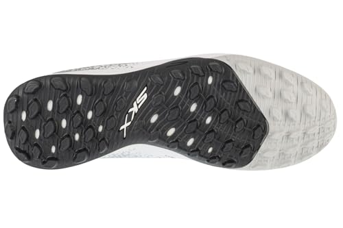 Skechers Uomo Razor 1.5 Academy Tf Shoes In Bianco/Argento, Taglia 40 - 4