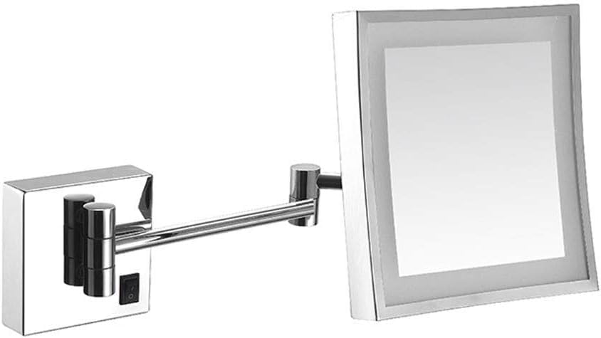 Miroir mural de salle de bain extensible carré de 8 pouces pour rasage et hôtel