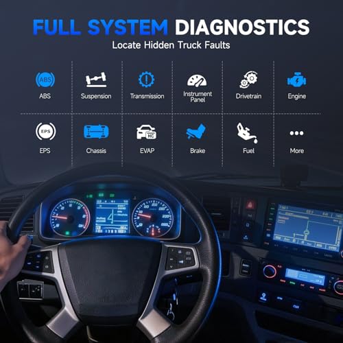 NEXAS NL102 Plus Heavy Duty Truck Scan Tool with DPF Regen Tool Full System Diagnostic Scanner HDOBD/EOBD Diesel Scanner with Oil Reset Sensor Calibration Truck & Car 2 in 1 Code Reader Elite Version - Image 5
