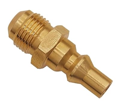 Meter Star 3/8" Male Flare to 1/4" Quick Connect Plug for Female Flare Propane Extension Hose Hook RV Gas Supply