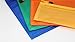 JM-capricorns 12pcs 9 x 4-1/2 inches Waterproof Plastic Double Layer Zipper File Bags Invoice Pouches Bill Bag Pencil Pouch Pen Bag (10 Color)