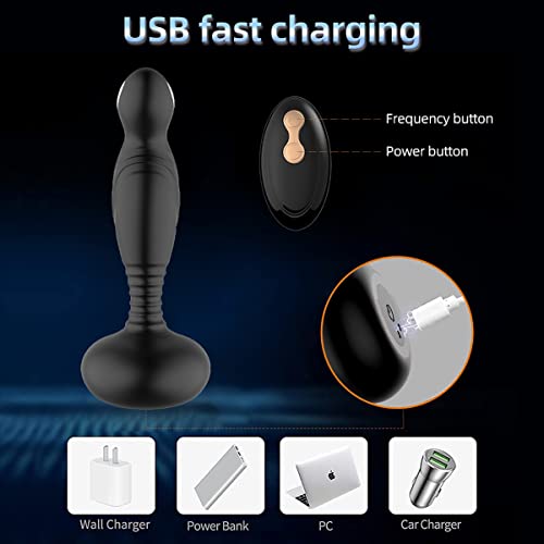 Prostata-Vibrator Jfrong Tragbarer Analvibrator mit 10 Vibrationsmodi