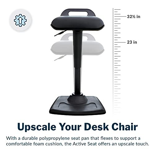 Vari Active Seat - Adjustable Ergonomic Standing Desk Chair for Adults - Portable Home Office Furniture, Comfortable Wobble Stool with Dynamic Range of Motion - Fully Assembled